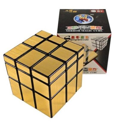 Златист Mirror Cube 3x3x3 подреден с кутия