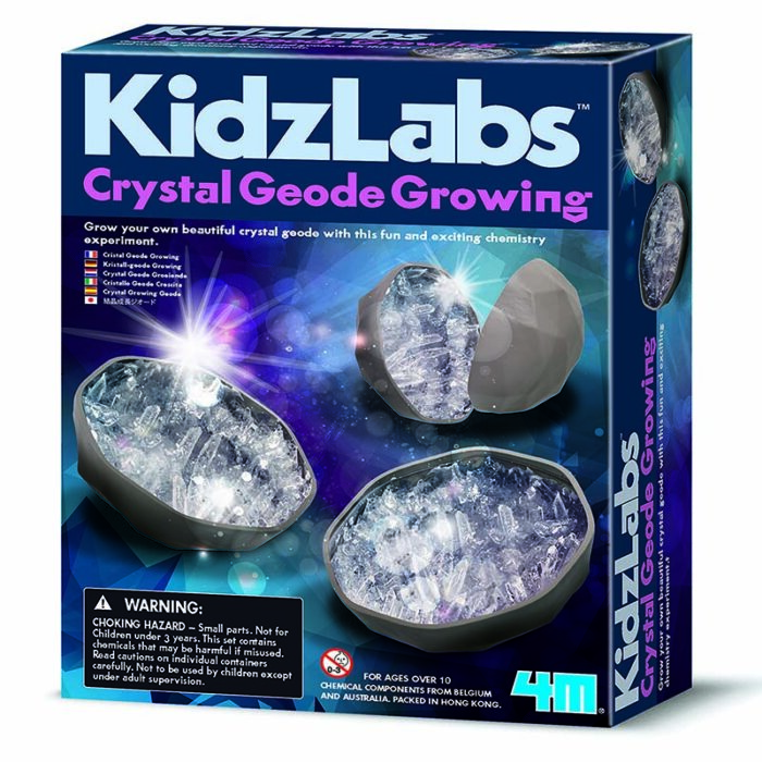 Образователен комплект Crystal Geode Growing 4M Отглеждане на геодинови кристали кутия