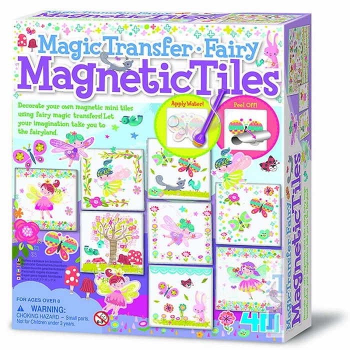 Образователен комплект Magnetic Tiles 4M Магнити с вълшебни стикери кутия