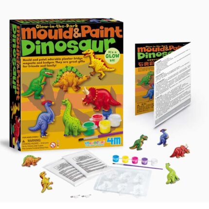 Образователен комплект Mould and Paint Dinosaurs 4M Оформи и оцвети динозаври материали и съдържание