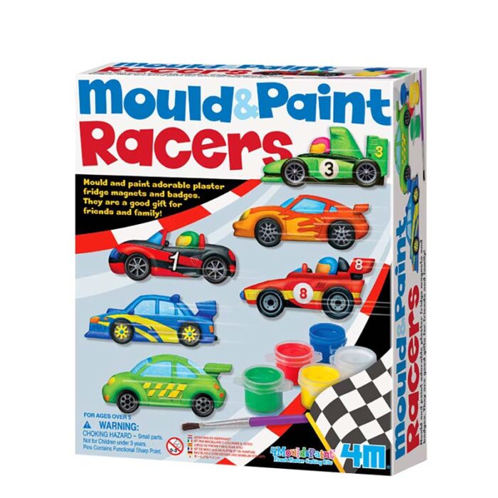 Образователен комплект Mould and Piant Racers 4M Нарисувай и оцвети състезатели кутия