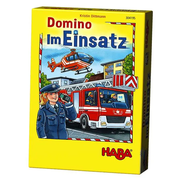 Образователна Домино-пожарникари в действие кутия лице HABA