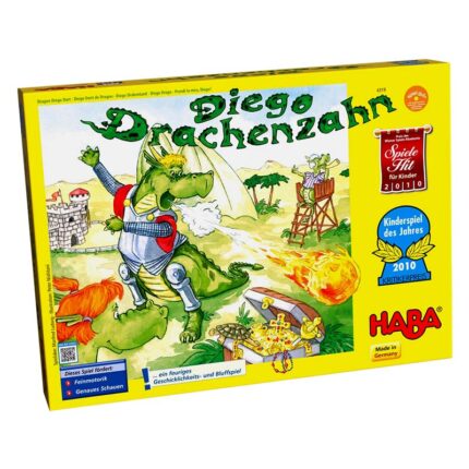 Образователна игра Съзтезанието на дракона Диего кутия лице HABA