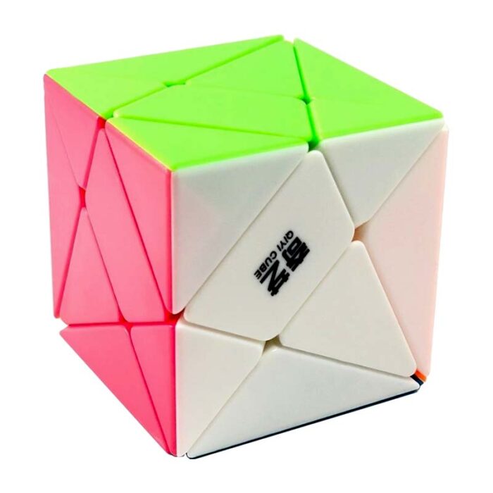 Рубик куб Axis QiYi зелена и розава страна