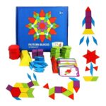 Геометрични фигури (Монтесори) Pattern Blocks елементи кутия карти и фигури