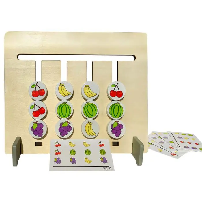 Монтесори игра-Цветове и Плодове (Образователна игра) плодове