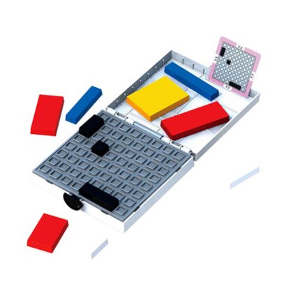 Логическа игра – Мондрианови блокчета – Бяло издание кутия блокове и задача