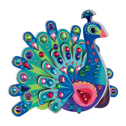 Творчески комплект - Фантастични животни с мъниста - Сглоби и декорирай паун