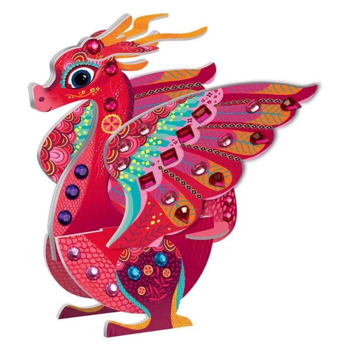 Творчески комплект - Фантастични животни с мъниста - Сглоби и декорирай сглобен дракон
