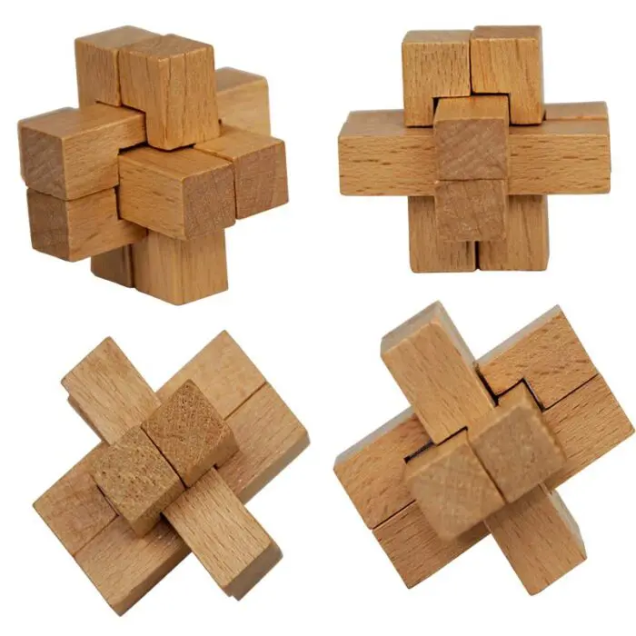 Дървени пъзели – Комплект от 5 фигури 2