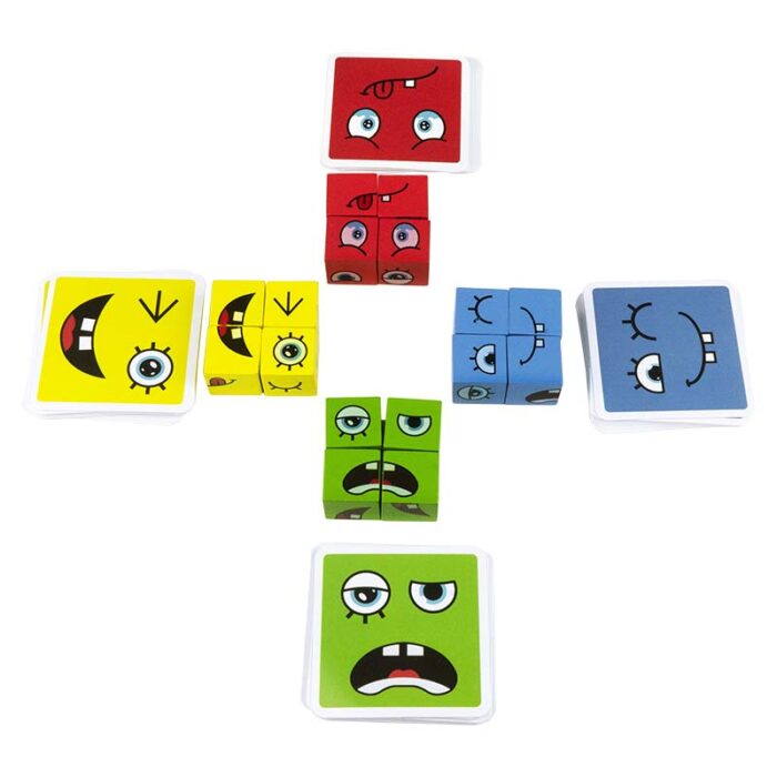 Детска игра - Кубчета лица - Face Change Rubiks's Cube подредени кубчета