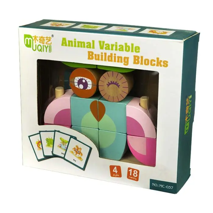 Образователна игра - Монтесори - Променливи животни Бухалче кутия