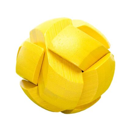 Бамбуков пъзел Ball жълта топка