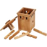 бамбуков пъзел сейф Bamboo Safe 1 Fridolin разглобен