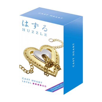Логически метален пъзел Heart Cast Huzzle кутия