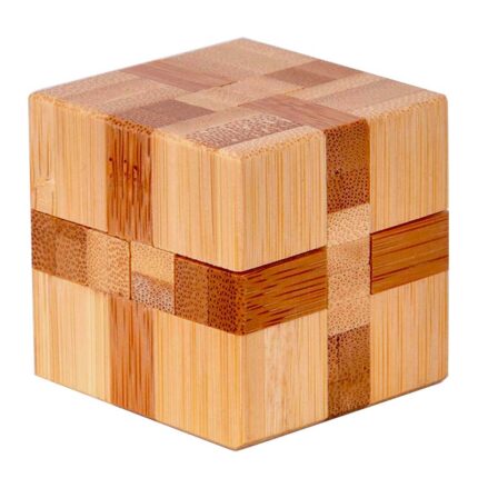 Логически мини бамбуков пъзел Cube Puzzle Fridolin