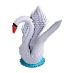 модулно оригами бял лебед Modular origami White Swan