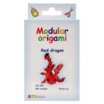 модулно оригами червен дракон Modular origami Red Dragon кутия