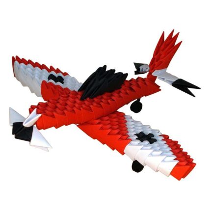 модулно оригами червен самолет Modular origami Red Plane