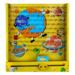 Детска дървена игра - Улови топчетата - Игра за реакции - Космос улови топчето
