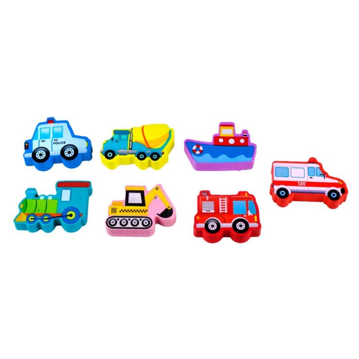 Детска игра - Образователна дъска 5 в 1 - Монтесори превозни средства