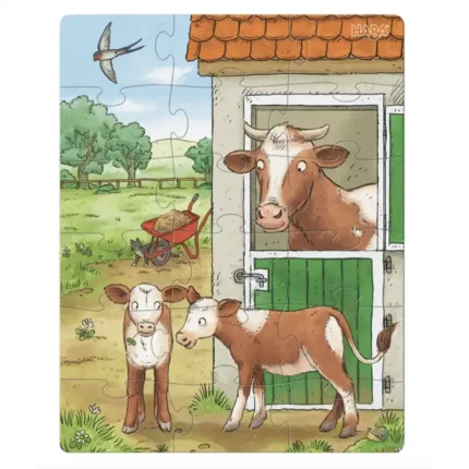 Комплект от 3 пъзела-Селскостопански животни Крави