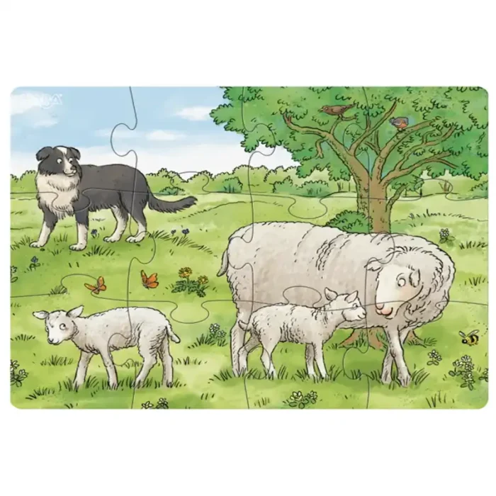 Комплект от 3 пъзела-Селскостопански животни овце