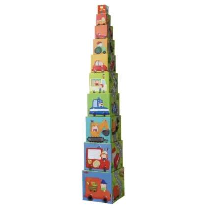 Кубчета 10 в 1-Професии дете подрежда кула