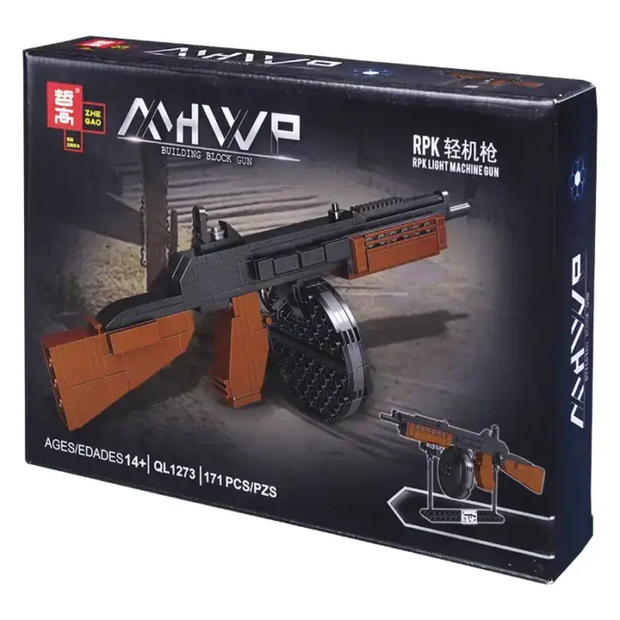 Конструктор тип лего-Автомат RPK Light Machine Gun- Bulding Block Gun -Zhe Gao