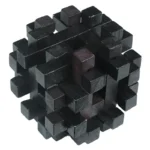 Логическа дървена фигура Black Burr Puzzle за разглобяване