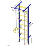 shvedska stena za detska gimnastika-metalna-s aksesoari-dvutsvetna (2)