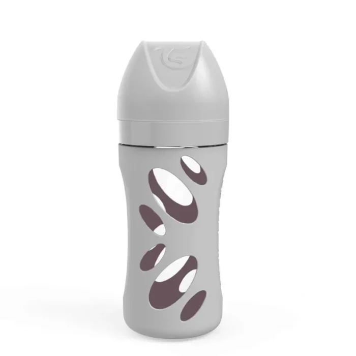 stakleno shishe za bebeta protiv koliki Twistshake 260 ml sivo (2)