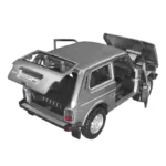 Метална количка-LADA NIVA 4x4-Pull Back-Сив-Детска количка