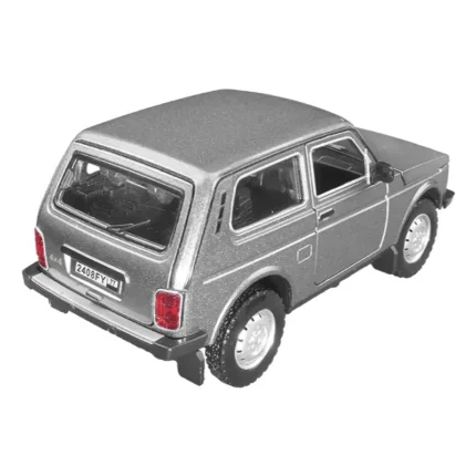 Метална количка-LADA NIVA 4x4-Pull Back-Сив-За деца