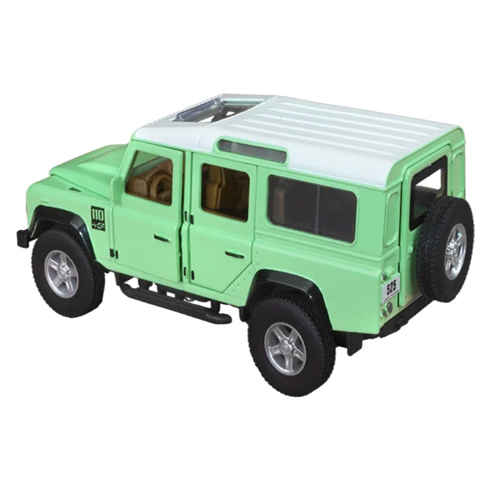 Метална количка-Land Rover Defender-Pull Back-Зелен-За деца