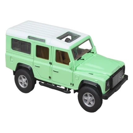 Метална количка-Land Rover Defender-Зелен-Pull Back