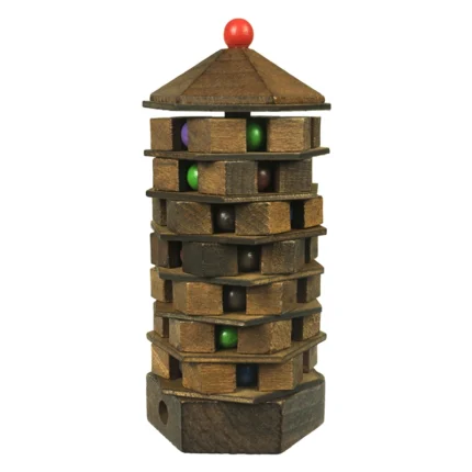 Логическа игра-Pagoda Tower дървена игра - Дървен пъзел кула